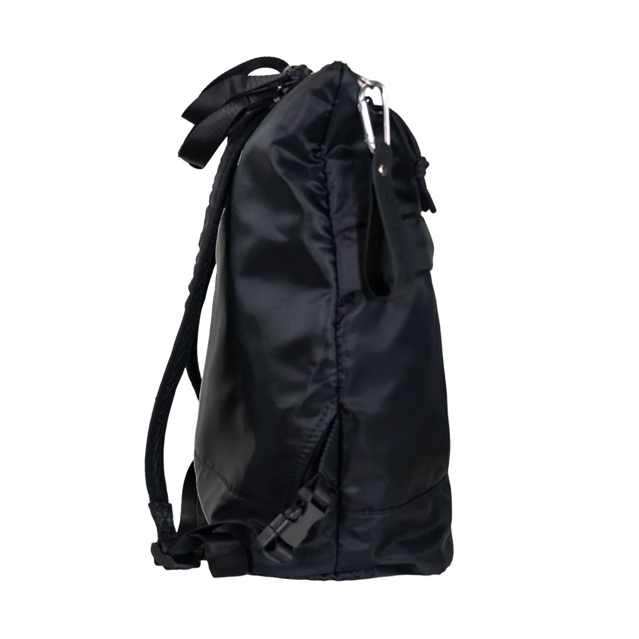 CONVERTIBLE NYLON TOTE / BACKPACK BLACK - Image 4