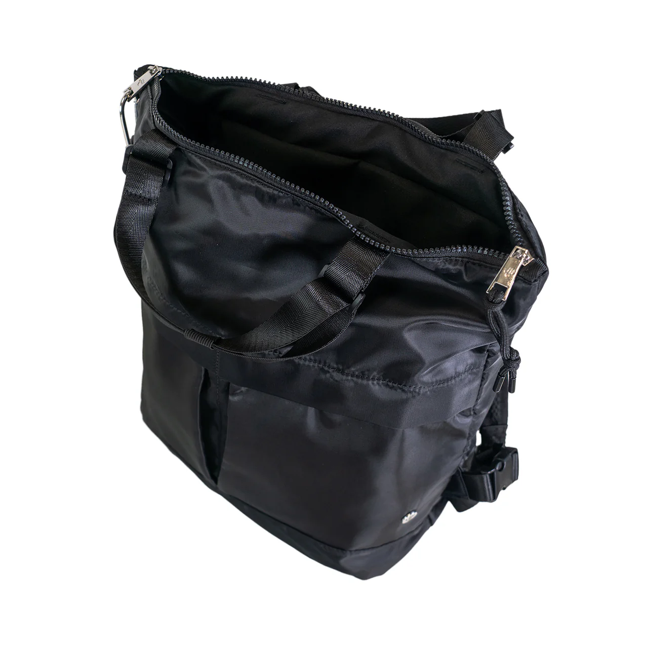 CONVERTIBLE NYLON TOTE / BACKPACK BLACK - Image 5