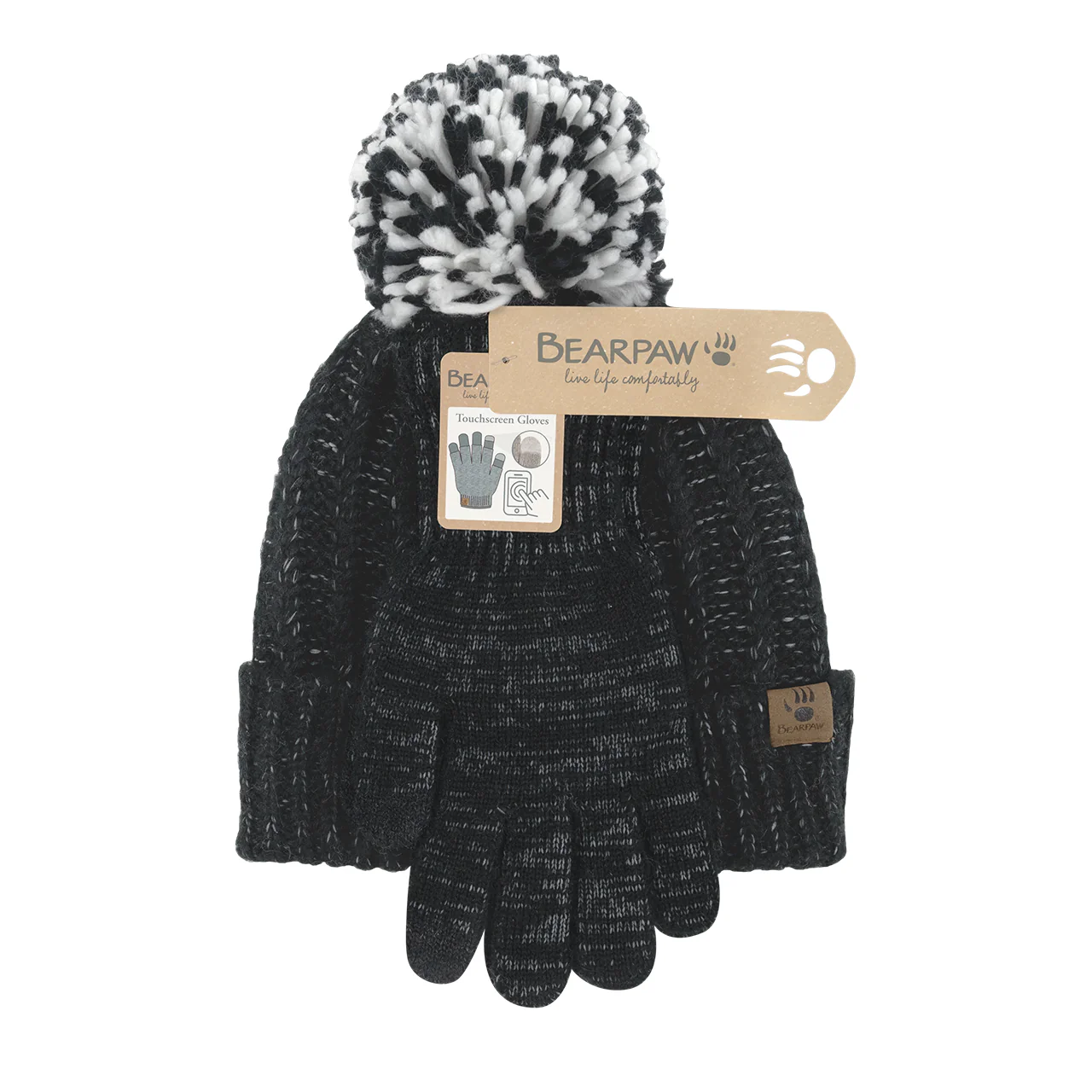 HAT GLOVE SET 2PK BLACK - Image 2