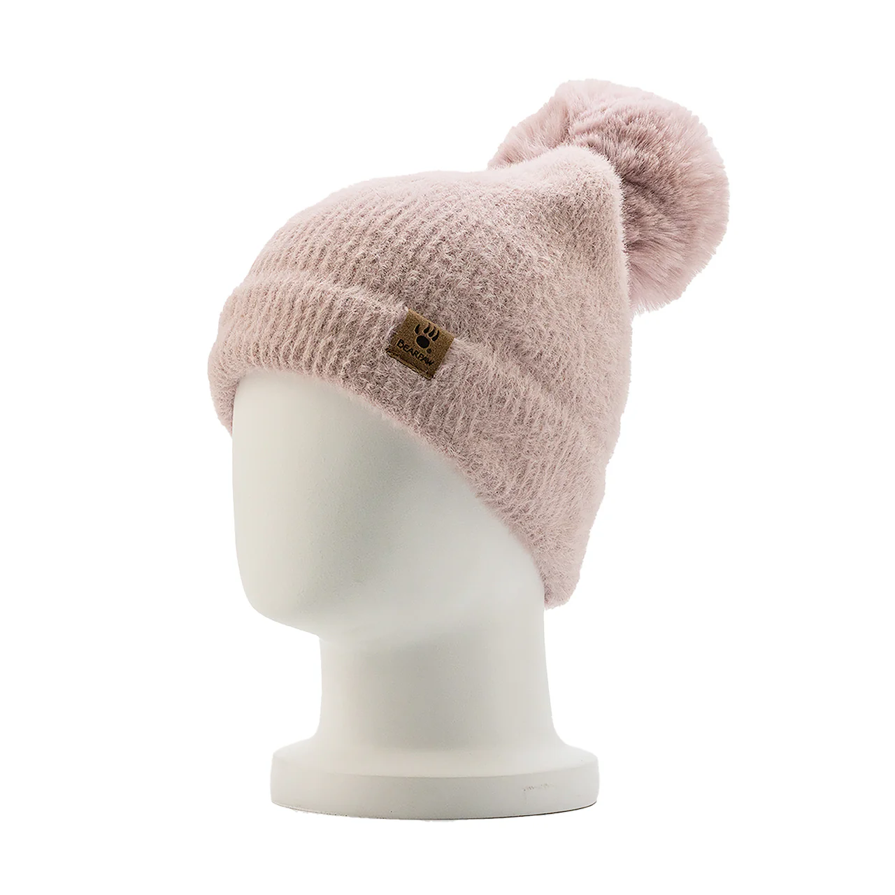 LADIES FURRY CUFF HAT W/POM LOTUS - Image 2