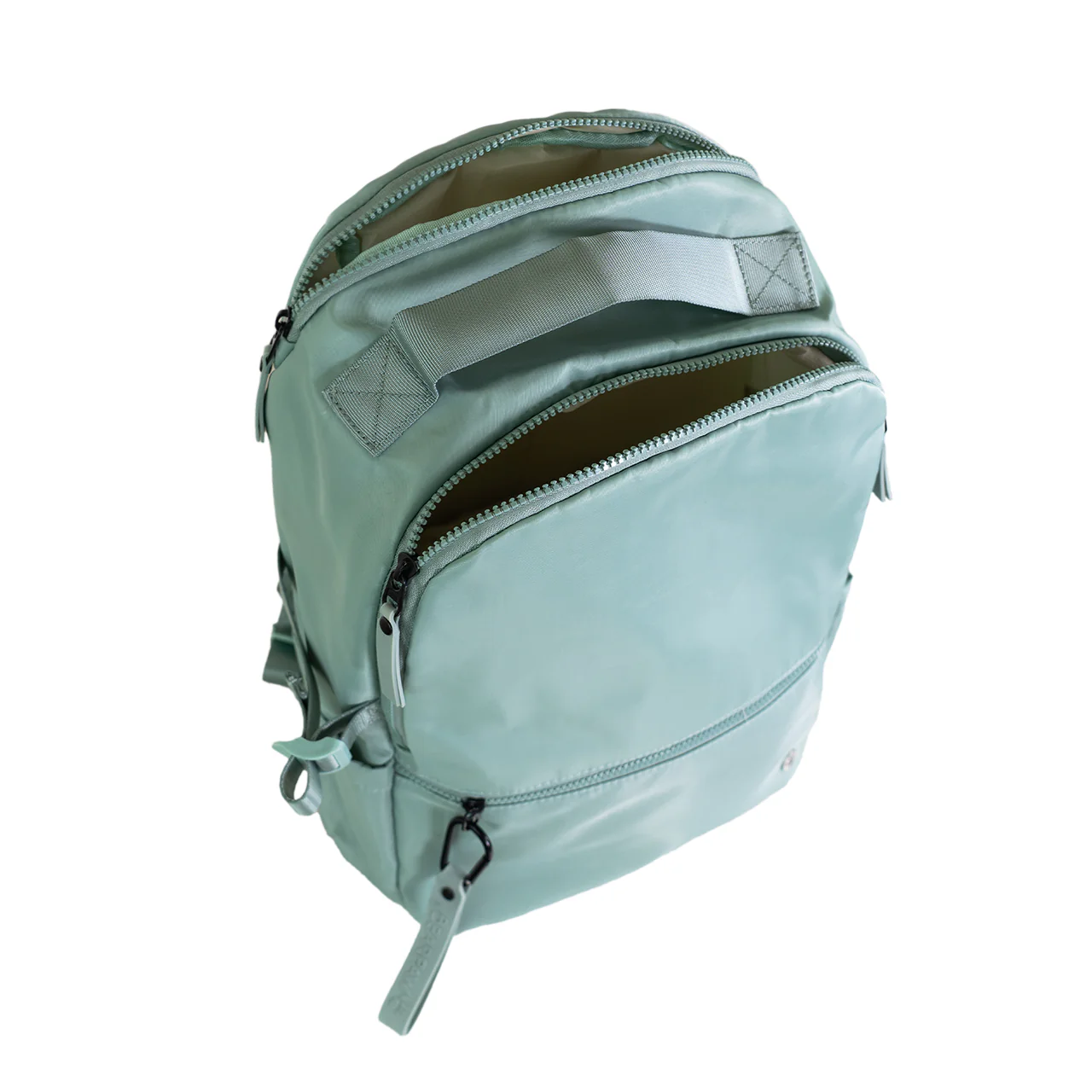 SPORTY NYLON SQUARE BACKPACK SAGE - Image 5