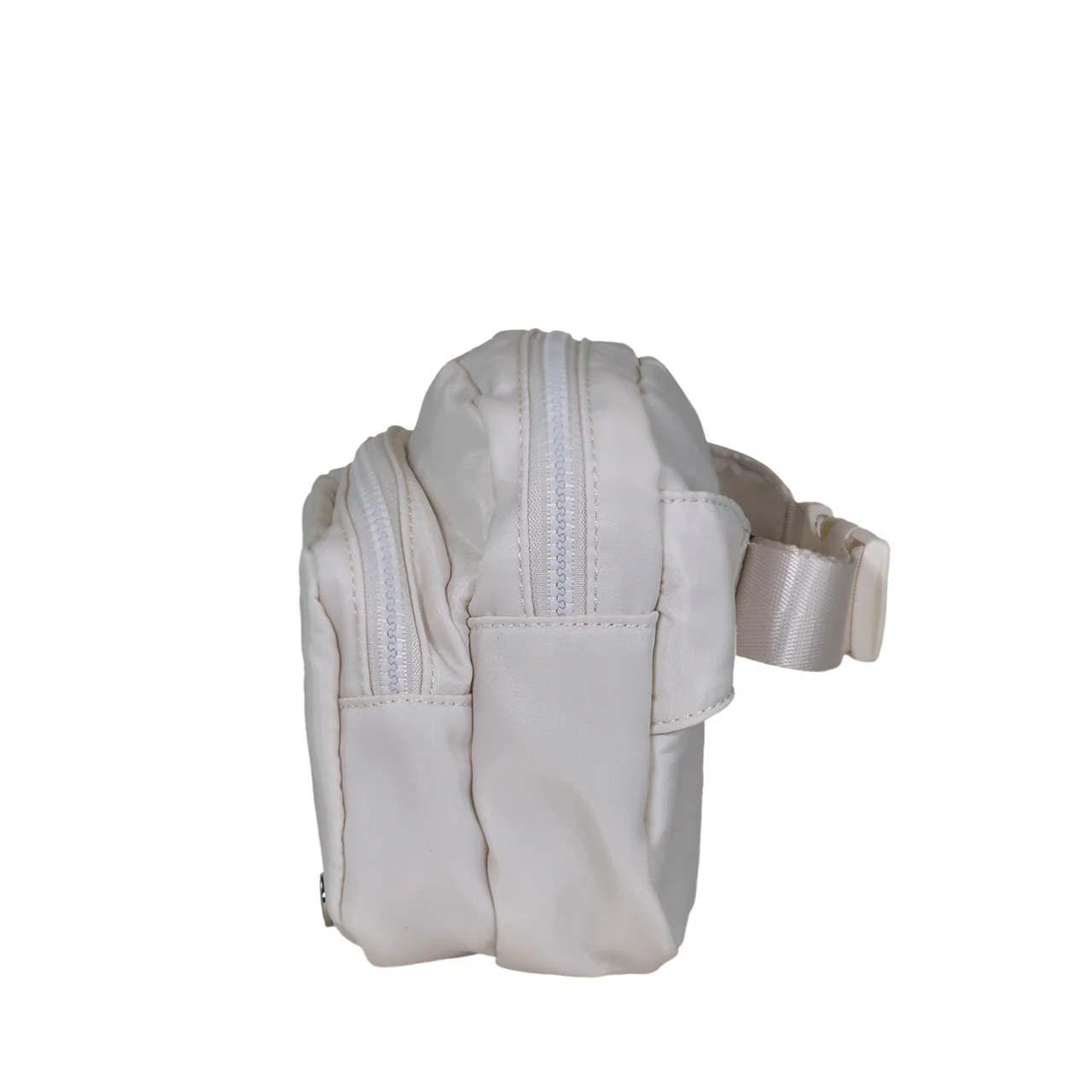SQUARE DOUBLE ZIP WAIST BAG/SLING IVORY - Image 3
