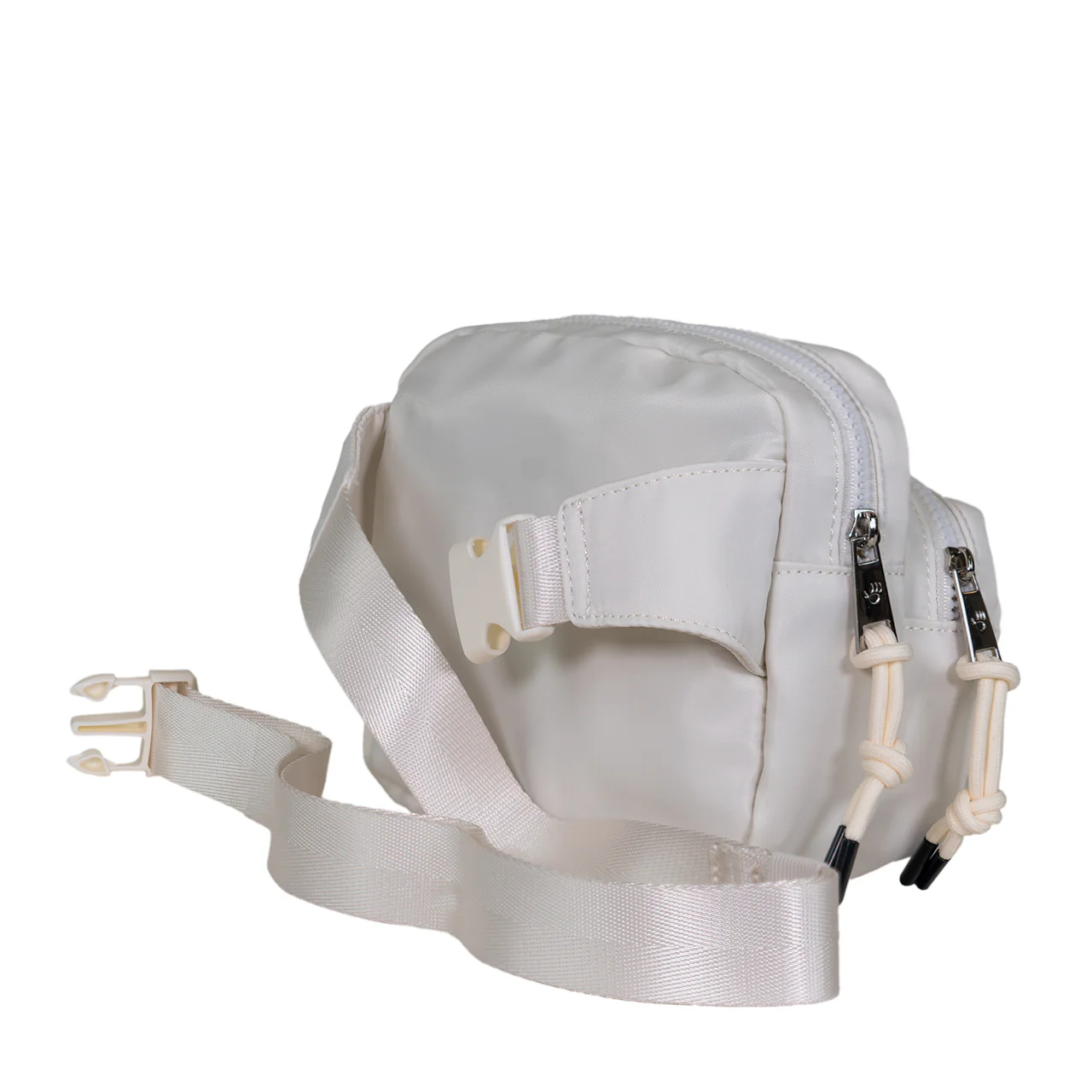 SQUARE DOUBLE ZIP WAIST BAG/SLING IVORY - Image 5