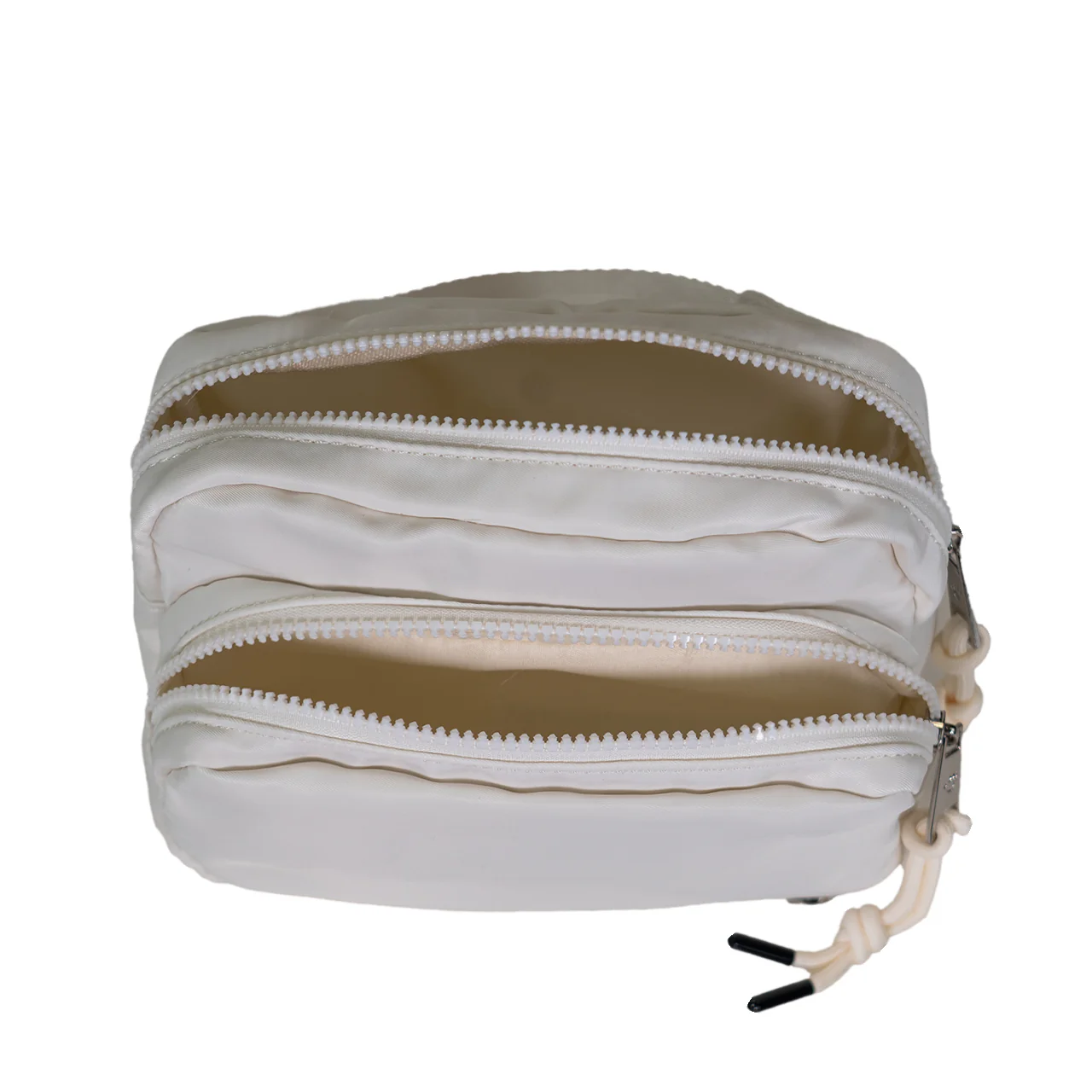 SQUARE DOUBLE ZIP WAIST BAG/SLING IVORY - Image 6